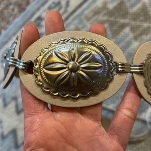 Belt with metal detail